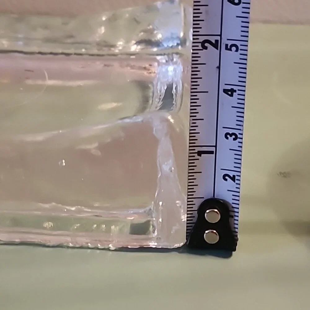 LE Smith Crystal Clear Art Glass Soap Dish Trinket Catchall Holder